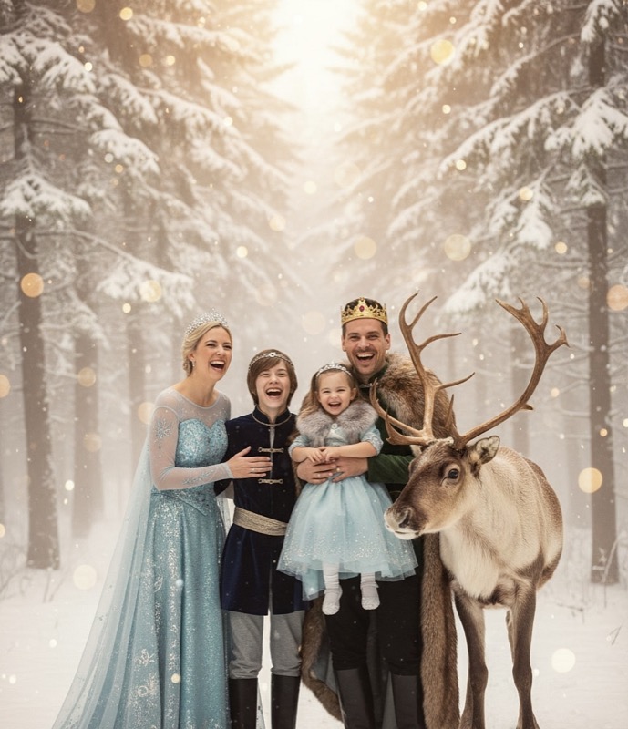 After - AI-generated Christmas photo