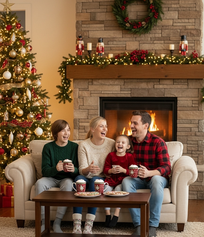 Cozy Fireplace AI Generated Example 1